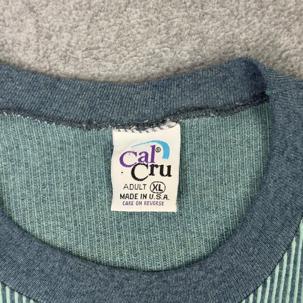 Vintage 80s Cal Cru Tubular‎ TShirt Size XL USA Embroidered Maui Aloha Hawaii - Picture 3 of 8